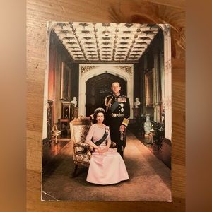 Vintage Postcard HRH Queen Elizabeth Duke Edinburgh Posted